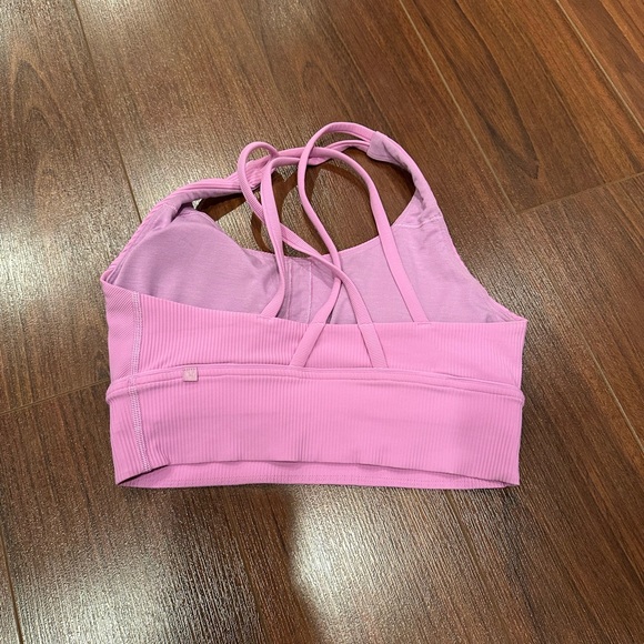 Pink Strappy Sports Bra - Picture 2 of 3